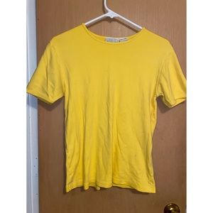 Solid yellow tee